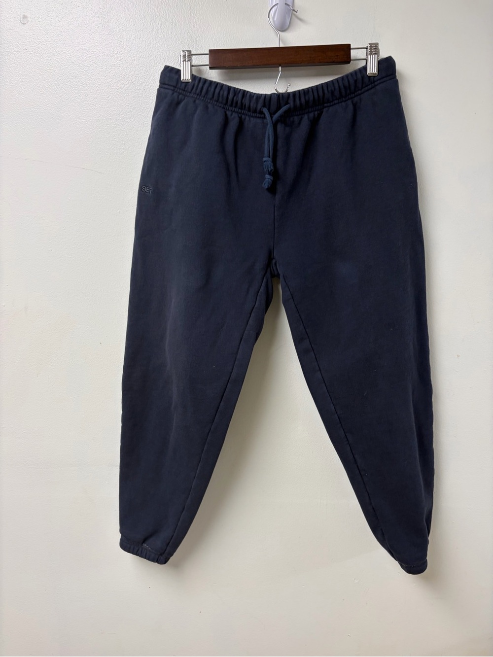 Set‎ Active Heavyweight Navy Joggers Size Large Excellent condition